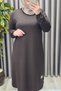 Women's Clothing Plus Size Slit Sleeves Elasticated Sports Solid Color Tunic - 7
