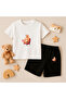 T-Shirt Shorts Kids Set 100% Cotton Comfortable Cut Casual Cute Printed 2-Piece Combination
