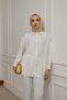 Women's Belted and Stone Detailed Hijab Shirt - 5