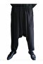 Men's Regional Shalwar Traditional Anatolian Cut, Drawstring Waist, Black - 3