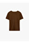 Short Sleeve Ribbed Cotton T-Shirt with Crew Neck and Slim Fit - 4