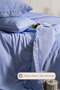 Stark Duvet Cover Set Double 100% Cotton Satin Ribbed (200X220 cm) Blue - 3