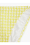 Textured Gingham Bikini Bottom with Drawstrings on the Sides - 6
