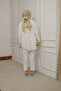 Women's Belted and Stone Detailed Hijab Shirt - 6