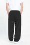 Men's Black Cotton Baggy Fit Comfortable Cut Knitted Sweatpants with Lace-Up Waist and Side Pockets - 5