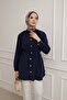 Women's Hijab Shirt with Judge Collar and Drawstring Detail - 6