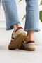 Retro-V Unisex Rubber Sole Lace-Up Retro Sneaker Sports Shoes Cream Claret Red - 2
