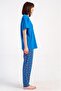 Women's Blue Oversize T-Shirt - 2