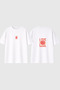 Love Fruit Design Printed White Oversize T-Shirt