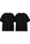 Strong Everyday Design Printed Black Oversize T-Shirt