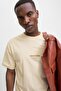 Beige Crew Neck T-Shirt - 3