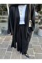 Women's Casual Wrinkled Textured Long Kimono Jacket and Pants Set – Seasonal Oversize Comfortable Set - 2