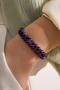 Men's and Women's Real Amethyst Bracelet Set 2 Pieces (8 mm and 6 mm) (Choose Size Option) Aaa+ - 2