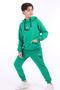 Boy's 2-Piece Set Printed Hooded Pocket Raglan Sleeve Asymmetrical Sweatshirt & Waistband