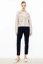 Women's Printed Sand Color Nubuck Jacket 06012 - 3