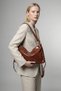 Rosua Tassel and Lace Detailed Ringed Hobo Shoulder Bag Brown - 7