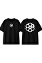 Who Next Design Printed Black Oversize T-Shirt