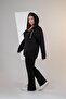 Plus Size Women's Hooded Leg Detail 2-Piece Set