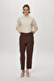 Slit Detailed Brown Trousers 0240 - 4