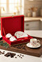 Valentine's Day Special Velvet Boxed Turkish Coffee Porcelain Cup Set for 2 People