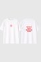 Max Peace Design Printed White Oversize T-Shirt