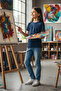 Navy Blue Unisex Kids T-Shirt - Cotton Short Sleeve Casual Basic Kids T-Shirt - 5