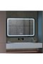 Rectangular LED Mirror 100x65cm EDGE Touch Defog System, Black Frame - 5