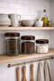 3-Piece Jar Set with Lids Acacia Multi-Purpose Glass Set