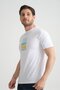 White Men's T-Shirt 100% Cotton Minimalist Design Regular Fit Printed - 5