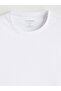 White Crew Neck Combed Cotton Men's T-Shirt - 7