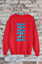 Anchor Blue Striped Printed Cotton Long Sleeved 3-Yarn Shardooned Unisex Sweatshirt