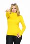Yellow Turtleneck Finger Detail Premium Savior Women's Body Sweater