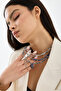 Azura Lapis Lazuli & Hematite Multiple Steel Necklace - 8