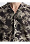 Esvab • Modern & Distinctive Standard Fit Cuban Roba Collar Short Sleeve Embroidered Poplin Men's Shirt - 3