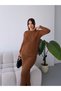Elegant and Modern Single-Color Dress with a Timeless Skirt-Sweater Knitwear Set - 2