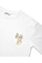 T-Shirt with Artificial Pearl Accessories - 4
