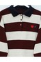 Heart Embroidered Knitwear Tunic - Burgundy - 2