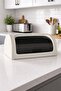 Rattan Patterned Plastic Bread Box with Non-Slip Base, Sliding Lid Kitchen Organizer - 2