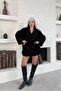 New Season Premium Belt Detailed Short Cashmere Coat - 4