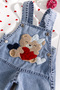Denim 2-Piece Baby Girl Jeans Overalls with Teddy Bear Figure - 6