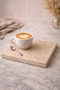 Natural Travertine Marble Presentation Tray & Multi-Purpose Tray – 25 X 20 cm |   Handmade Premium Serving Tray - 3
