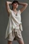 İda Asymmetrical Blouse & K Linen Shorts Set - 2