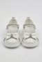 Girl's White Stone Bowknot Ballerina Flats – Velcro Special Occasion & Holiday Shoes (Size 20-30) - 4