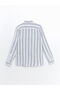 Nevavm Regular Fit Long Sleeve Striped Men's Shirt with Difference - 6