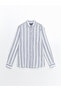 Nevavm Regular Fit Long Sleeve Striped Men's Shirt with Difference - 5