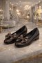 🔥   Modern Elegance: Women's Ballerina Shoes with Metal Detail and Bow (Black, Brown, Cream) - 2