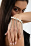 Neria Baroque Pearl Steel Chain Bracelet - 3