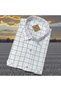 Classic Wide Cut Plaid Double Pocket Long Sleeve Men's Shirt - 3