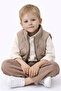 Boy's Muslin Fabric Shirt, Inflatable Vest, Gabardine Trousers, Sweatshirt, Eid Four-Piece Set - 5