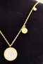 Lumière Halo Sparkling Stone Filled Gold Necklace - 3